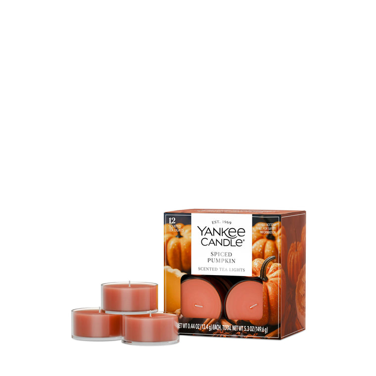 Spiced Pumpkin Scented Tea Light Candles W6