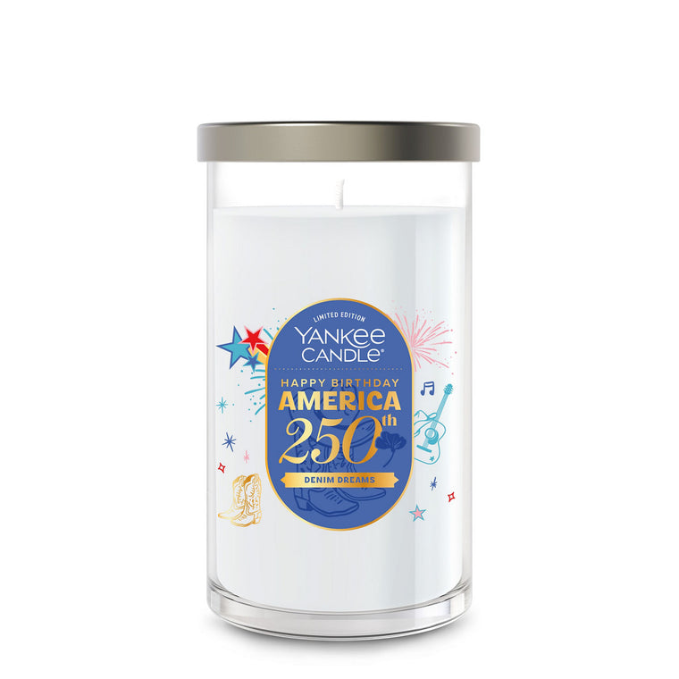 Denim Dreams Medium Pillar Candle B3