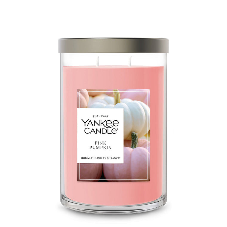 Pink Pumpkin Large Tumbler Candle K7