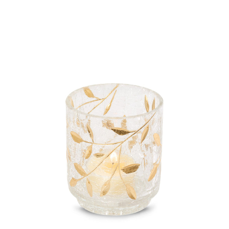 Gold Blossom Tea Light Candle Holder J0