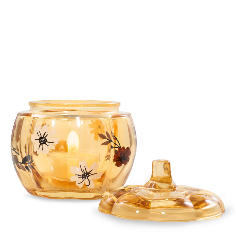 Flower Pumpkin Tea Light Candle Holder L3