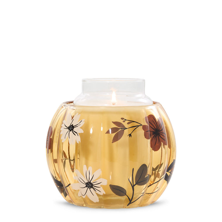 Flower Pumpkin Jar Candle Holder R2