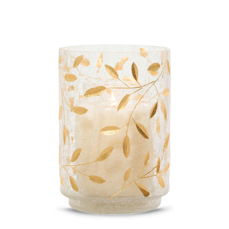 Gold Blossom Jar Candle Holder B3