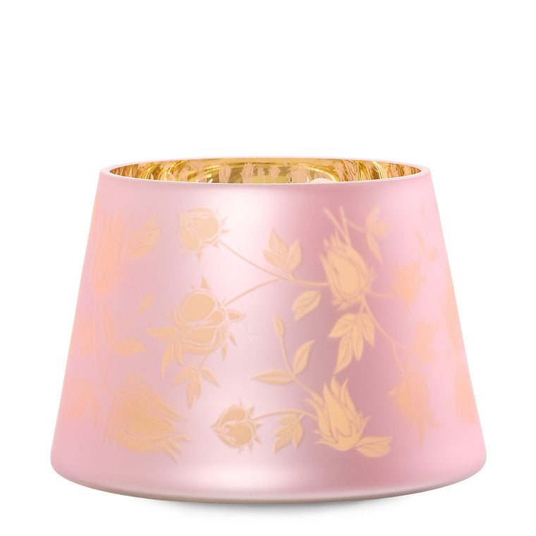Roselle Etched Jar Candle Shade T9